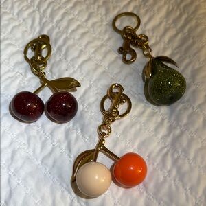 Cherry and Pear Bag Charms